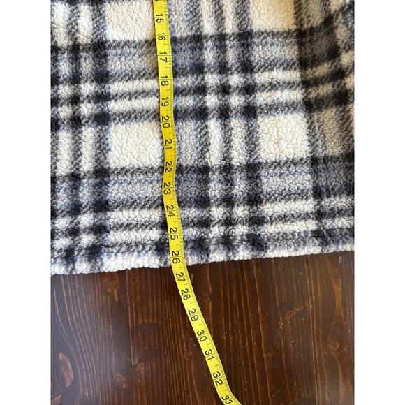 Cuddl Duds Teddy Bear Plaid Sherpa Fleece Sweatshirt M Cozy Cabincore Camping - Picture 9 of 10